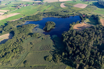 Schwaigfurter Weiher im Ortsteil Kürnbach in Bad Schussenried im Bundesland Baden-Württemberg, Deutschland