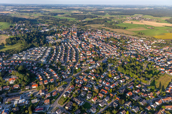 Luftbild von Ortsansicht von Süden in Aulendorf im Bundesland Baden-Württemberg, Deutschland