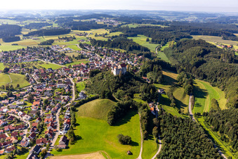 Luftbild von Schloss Waldburg im Ortsteil Sieberatsreute im Bundesland Baden-Württemberg, Deutschland