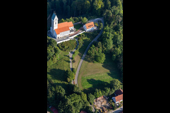 Kirchengebäude der St. Johannes Baptist - Bussenkirche in Uttenweiler im Ortsteil Offingen im Bundesland Baden-Württemberg, Deutschland