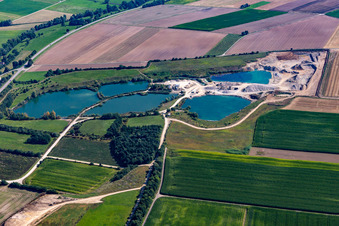 Kiesweier im Ortsteil Andelfingen in Langenenslingen im Bundesland Baden-Württemberg, Deutschland