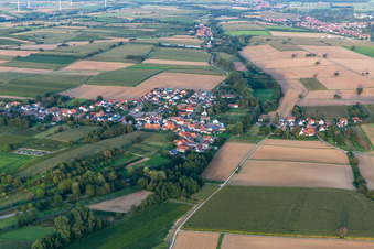 Ortsteil Kleinsteinfeld in Niederotterbach im Bundesland Rheinland-Pfalz, Deutschland aus der Luft