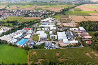 Luftbild von Industriegebiet Große Ahlmühle in Rohrbach im Bundesland Rheinland-Pfalz, Deutschland
