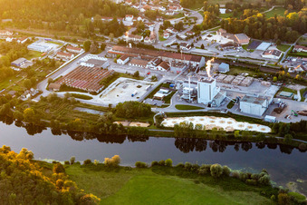 Luftbild von Papeterie Gemdoubs in Novillars im Bundesland Doubs, Frankreich