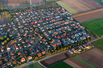 Schrägluftbild von Rheinzabern im Bundesland Rheinland-Pfalz, Deutschland