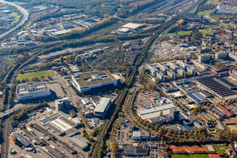 Einrichtungshäuser IKEA und XXXLutz in der Gerwigstr im Ortsteil Rintheim in Karlsruhe im Bundesland Baden-Württemberg, Deutschland