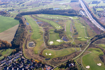 Luftaufnahme von Gelände des Golfplatz Golfpark Karlsruhe GOLF absolute in Karlsruhe im Ortsteil Hohenwettersbach im Bundesland Baden-Württemberg, Deutschland