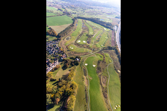 Gelände des Golfplatz Golfpark Karlsruhe GOLF absolute in Karlsruhe im Ortsteil Hohenwettersbach im Bundesland Baden-Württemberg, Deutschland aus der Luft