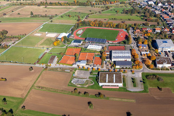 Stadion im SONOTRONIC Sportpark SV 1899 im Ortsteil Langensteinbach in Karlsbad im Bundesland Baden-Württemberg, Deutschland