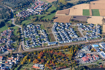 Luftaufnahme von Wörth am Rhein im Bundesland Rheinland-Pfalz, Deutschland
