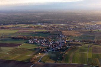 Ortsteil Kleinsteinfeld in Niederotterbach im Bundesland Rheinland-Pfalz, Deutschland von oben gesehen