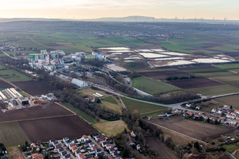 Südzucker AG in Obrigheim im Bundesland Rheinland-Pfalz, Deutschland vom Flugzeug aus