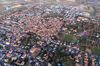 Freinsheim im Bundesland Rheinland-Pfalz, Deutschland vom Flugzeug aus