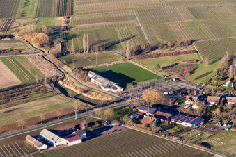 Fussballplatz Göcklingen im Bundesland Rheinland-Pfalz, Deutschland