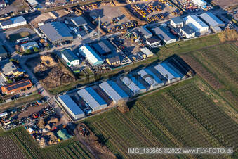 Edenkoben im Bundesland Rheinland-Pfalz, Deutschland aus der Vogelperspektive