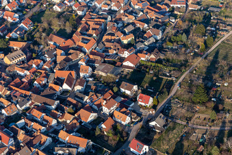 Luftbild von Engelgasse im Ortsteil Arzheim in Landau in der Pfalz im Bundesland Rheinland-Pfalz, Deutschland