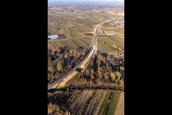 B10 Baustelle im Ortsteil Godramstein in Landau in der Pfalz im Bundesland Rheinland-Pfalz, Deutschland