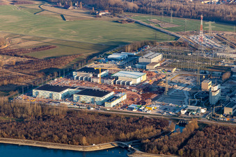 Luftbild von EnBW Kernkraft GmbH (EnKK), Philippsburg im Bundesland Baden-Württemberg, Deutschland