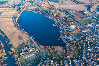 Campingplatz Freyersee in Philippsburg im Bundesland Baden-Württemberg, Deutschland