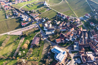 Luftbild von Gleiszellen, Südpfalz-Terrassen in Gleiszellen-Gleishorbach im Bundesland Rheinland-Pfalz, Deutschland