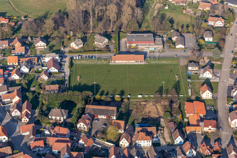 Terrain de football in Riedseltz im Bundesland Bas-Rhin, Frankreich