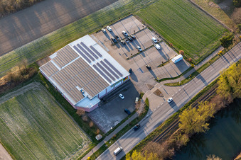 Luftbild von EDEKA Dietz in Hagenbach im Bundesland Rheinland-Pfalz, Deutschland