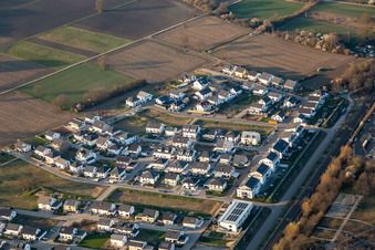 Schrägluftbild von Paul Klee Ring in Wörth am Rhein im Bundesland Rheinland-Pfalz, Deutschland