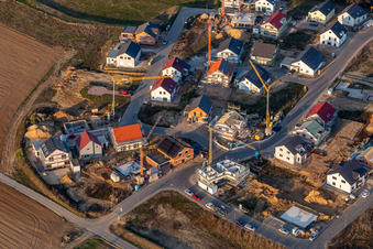Neubaugebiet K2 in Kandel im Bundesland Rheinland-Pfalz, Deutschland vom Flugzeug aus