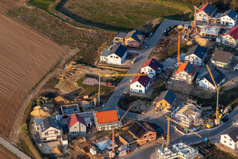Neubaugebiet K2 in Kandel im Bundesland Rheinland-Pfalz, Deutschland aus der Luft betrachtet
