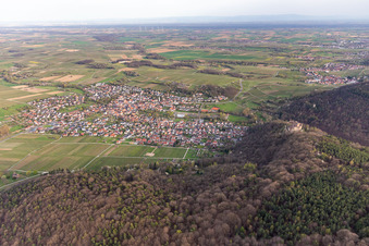 Klingenmünster im Bundesland Rheinland-Pfalz, Deutschland aus der Luft