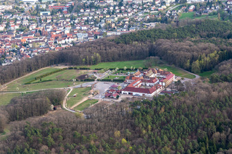 Luftbild von Kloster Liebfrauenberg in Bad Bergzabern im Bundesland Rheinland-Pfalz, Deutschland