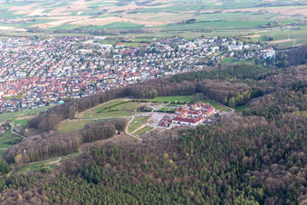 Luftaufnahme von Kloster Liebfrauenberg in Bad Bergzabern im Bundesland Rheinland-Pfalz, Deutschland