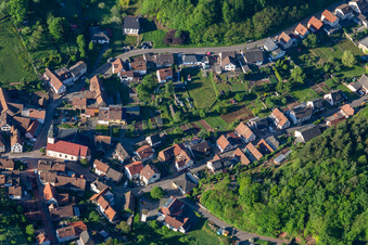 Schrägluftbild von Schwanheim im Bundesland Rheinland-Pfalz, Deutschland