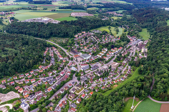 Holbeinstraße und Justizvollzugsanstalt in Ravensburg im Bundesland Baden-Württemberg, Deutschland