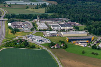 Industriegebiet Oberzell: Autohaus Bauschatz RV Audi und ŠKODA,  REISSER AG - Badausstellung,  C.E. Noerpel Logistik GmbH & Co. KG in Ravensburg im Bundesland Baden-Württemberg, Deutschland