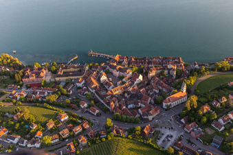 Historische Altstadt von Meersburg im Bundesland Baden-Württemberg, Deutschland