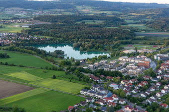 Luftbild von Mimmenhausen, am Schlosssee in Salem im Bundesland Baden-Württemberg, Deutschland