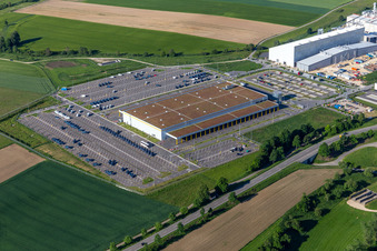 Luftbild von Industriepark Nördlicher Bodensee mit Amazon DBW8 in Leitishofen in Meßkirch im Bundesland Baden-Württemberg, Deutschland