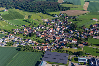 Luftbild von Ortsteil Heudorf in Meßkirch im Bundesland Baden-Württemberg, Deutschland