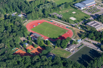Renoviertes Bienwaldstadion in Kandel im Bundesland Rheinland-Pfalz, Deutschland