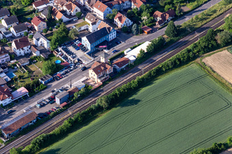 Bahnhof in Rülzheim im Bundesland Rheinland-Pfalz, Deutschland