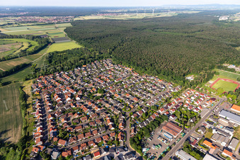 Rülzheim im Bundesland Rheinland-Pfalz, Deutschland von einer Drohne aus