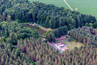 Dollon im Bundesland Sarthe, Frankreich von oben