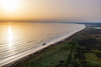 Luftbild von Plage de TREGUENNEC in Tréguennec im Bundesland Finistère, Frankreich