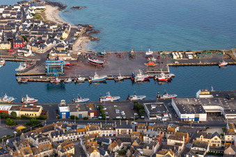 Hafen von Guilvine in Treffiagat im Bundesland Finistère, Frankreich von oben gesehen