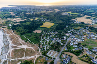 Luftbild von Camping Des Dunes in Treffiagat im Bundesland Finistère, Frankreich