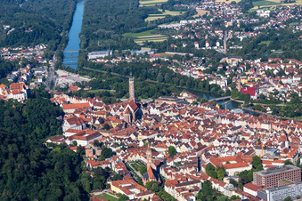 Luftbild von Altstadt Landshut im Bundesland Bayern, Deutschland
