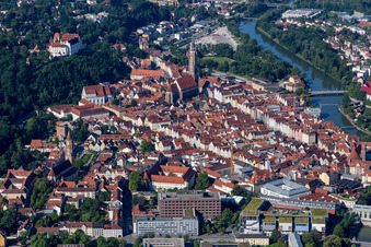 Neustadt und Altstadt Landshut im Bundesland Bayern, Deutschland