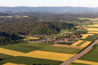Luftbild von Ortsteil Pillnach in Kirchroth im Bundesland Bayern, Deutschland
