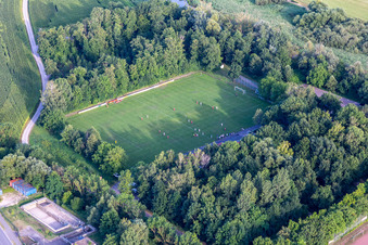 Fussballplatz in Neupotz im Bundesland Rheinland-Pfalz, Deutschland